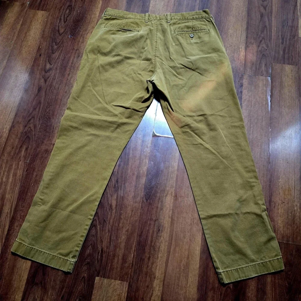 Vintage 1980s -1990's J Crew Men's Chinos 34 x 30 Light Khaki Cream Brown Pants